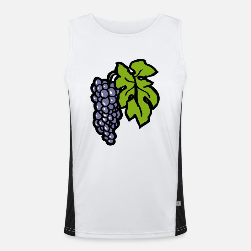 Grapevine Pinot Noir Gift Funny Winemaker Grape Men's Functional Contrast Tank Top 
