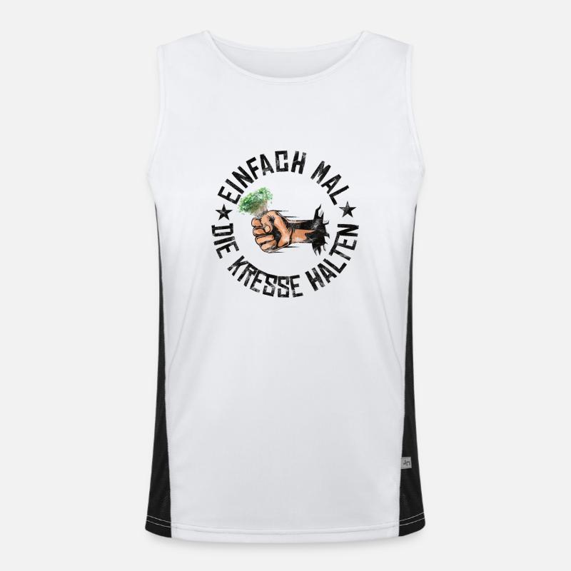 Einfach mal die Kresse halten Funktionelles Kontrast-Tank Top für Männer 