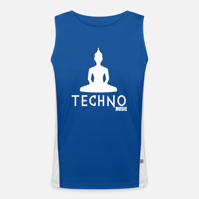 Techno-Musik Funktionelles Kontrast-Tank Top für Männer 