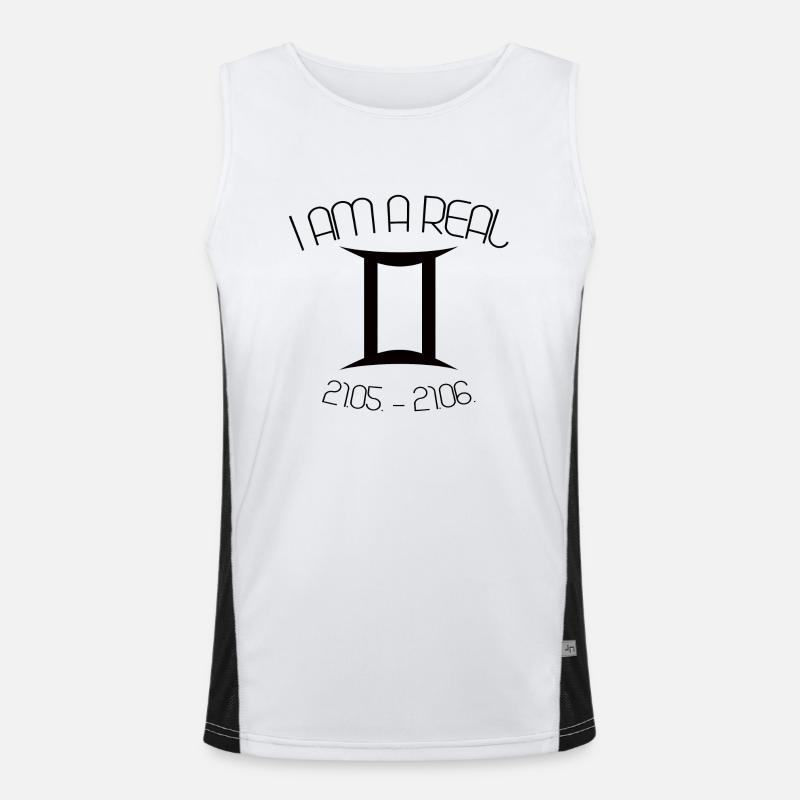 ZWILLINGE STERNZEICHEN Funktionelles Kontrast-Tank Top für Männer 