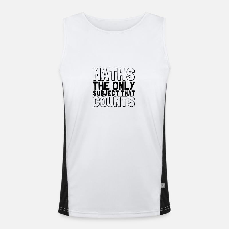 MATHS - the only subject that counts Funktionelles Kontrast-Tank Top für Männer 