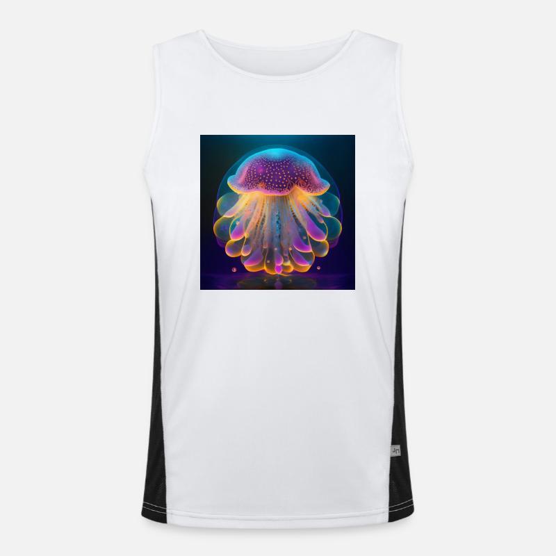 Amazing magic yellyfish Men's Functional Contrast Tank Top 