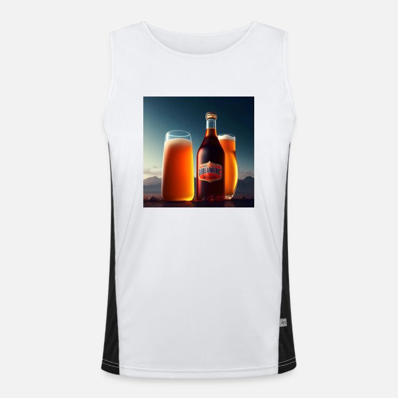 retro bier Funktionelles Kontrast-Tank Top für Männer 