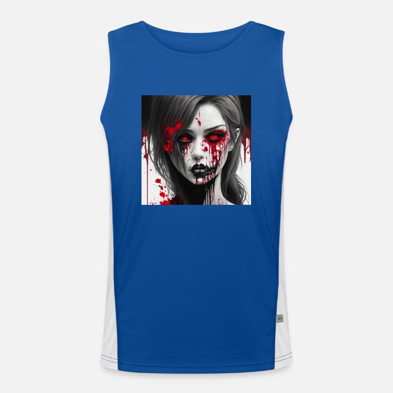 Dame zombie. Débardeur respirant contrasté Homme 