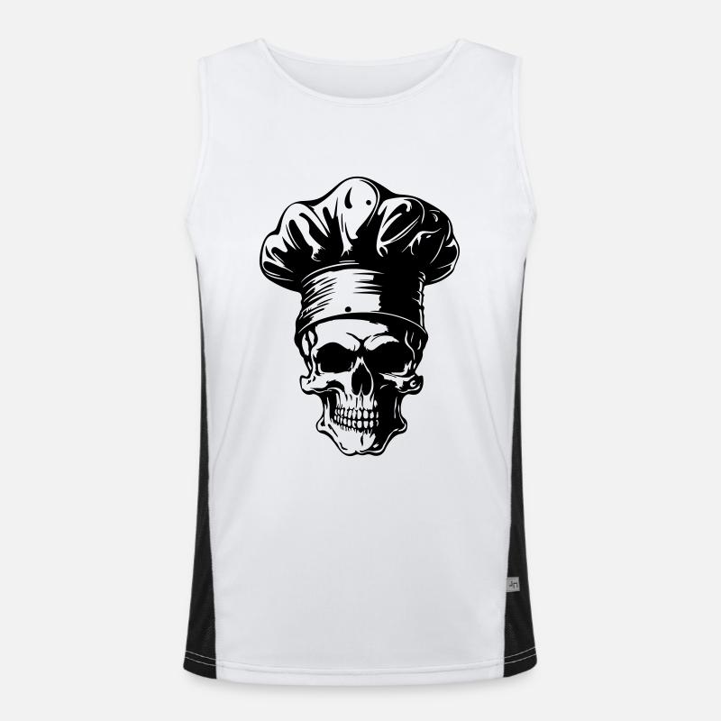 Skeleton Cook Men's Functional Contrast Tank Top 