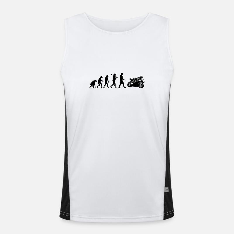 Motorcycle Superbike Evolution Gift Men's Functional Contrast Tank Top 