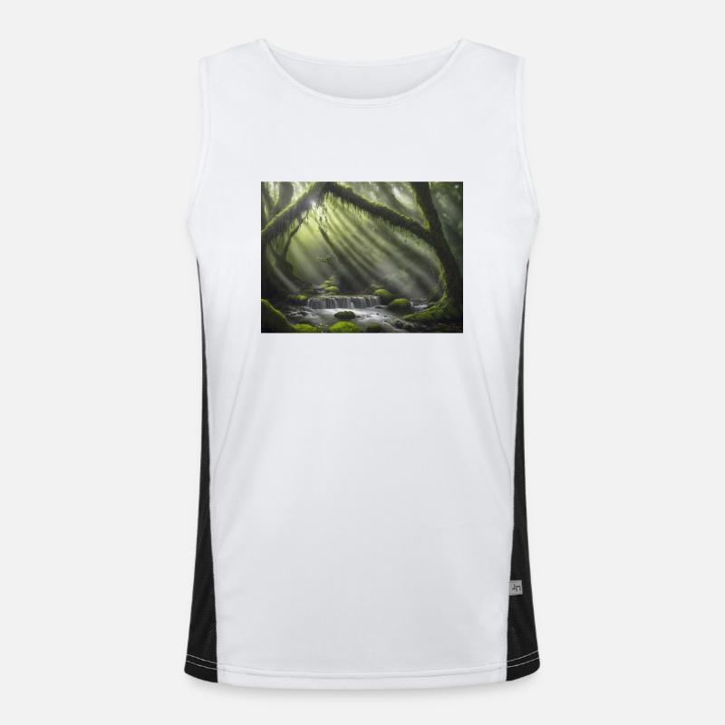 Märchenhafter Ort Funktionelles Kontrast-Tank Top für Männer 