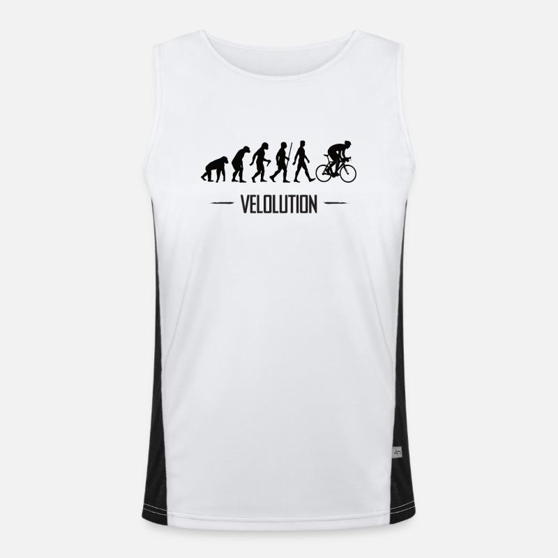 Velolution cyclist evolution bike Men's Functional Contrast Tank Top 
