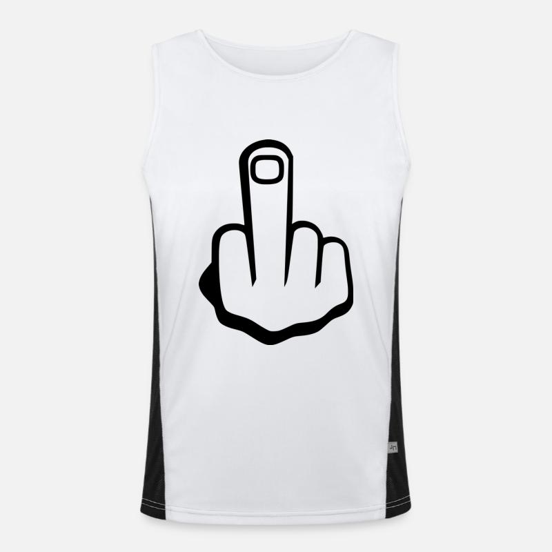 Middle finger Men's Functional Contrast Tank Top 