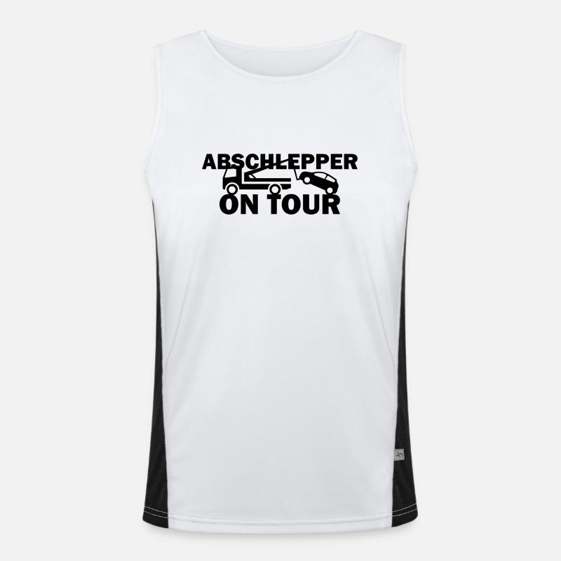 Abschlepper Abschleppdienst Pannenhilfe Beruf Funktionelles Kontrast-Tank Top für Männer 