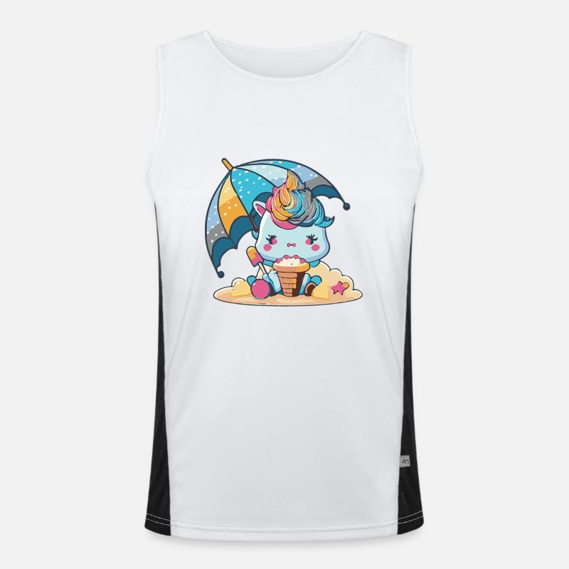 Einhorn-Essentials - Ein Muss für den Sommer Funktionelles Kontrast-Tank Top für Männer 