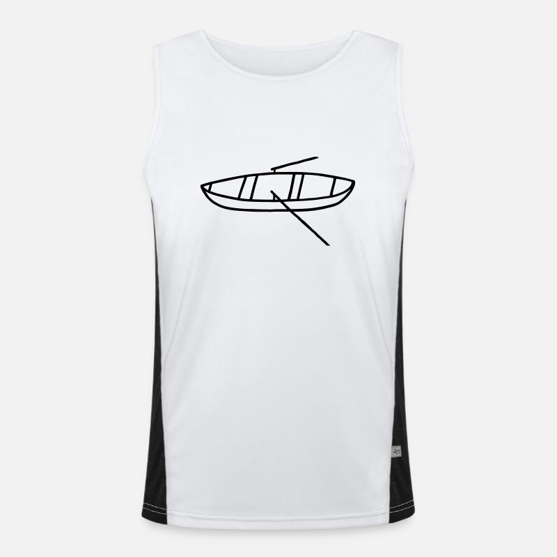 Rowboat - rowing - Men's Functional Contrast Tank Top - white/black