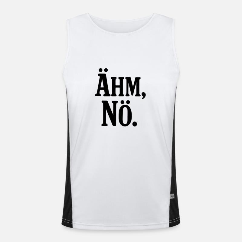 Ähm, Nö Bevor du fragst Nein Funktionelles Kontrast-Tank Top für Männer 