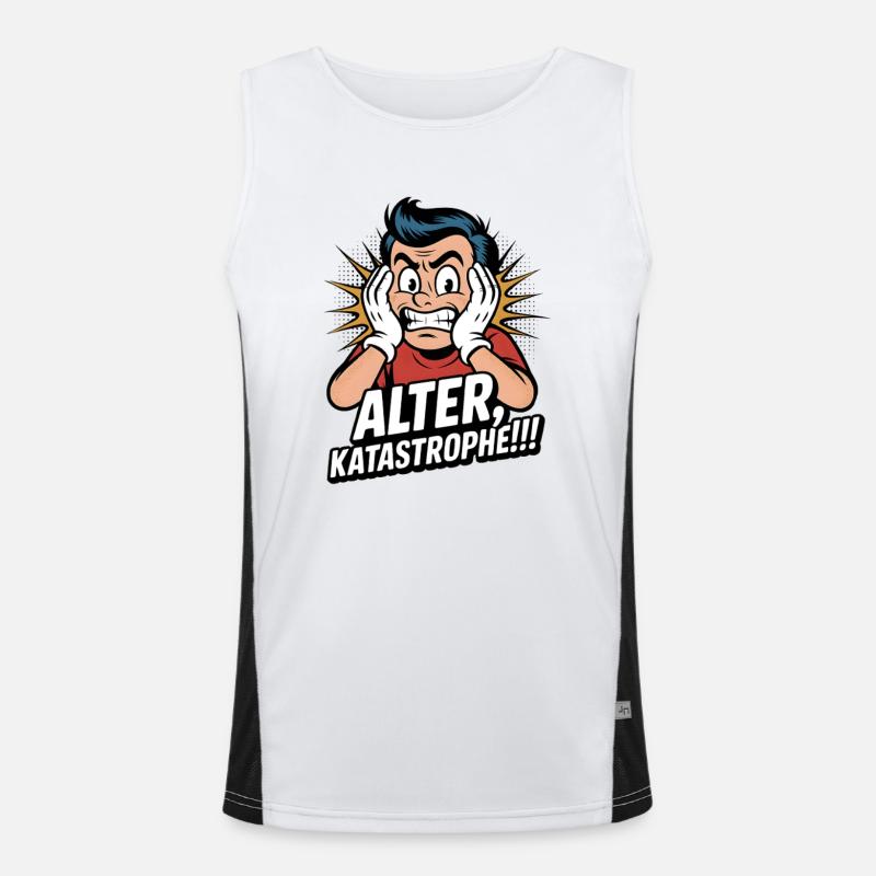 Age, Disaster Facepalm Men's Functional Contrast Tank Top 