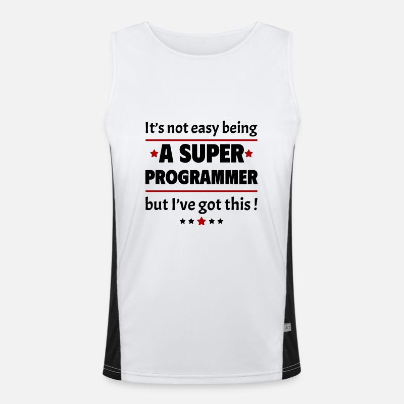 Es ist nicht einfach, ein Super-Programmierer Funktionelles Kontrast-Tank Top für Männer 
