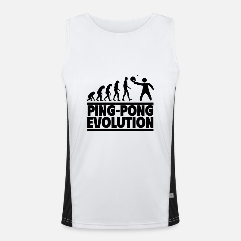 Ping-Pong Evolution - Men's Functional Contrast Tank Top  - white/black