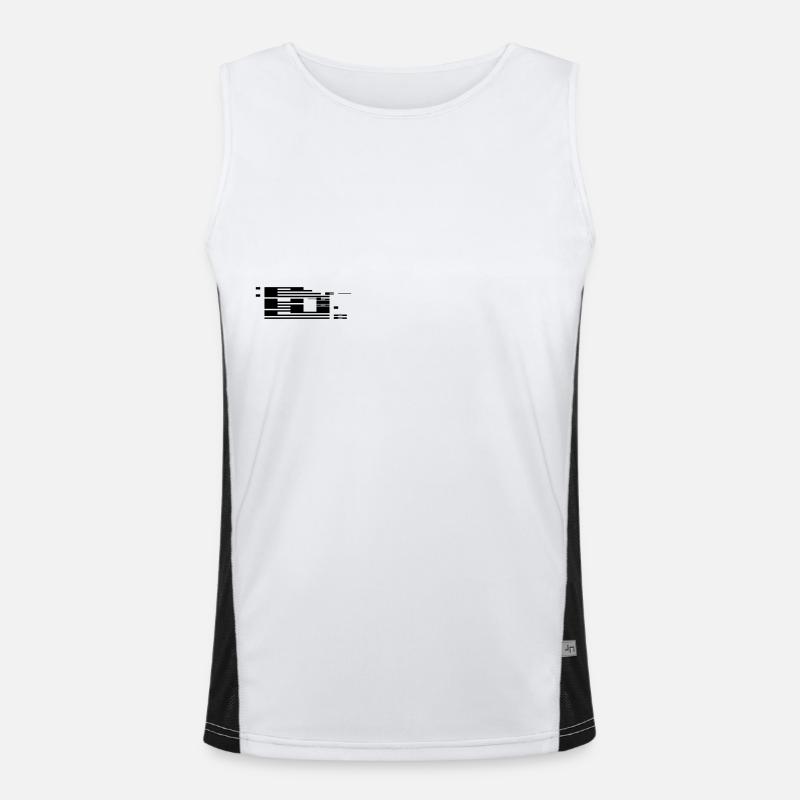 ALHAMDULILLAH Kufic Calligraphy - Men's Functional Contrast Tank Top  - white/black