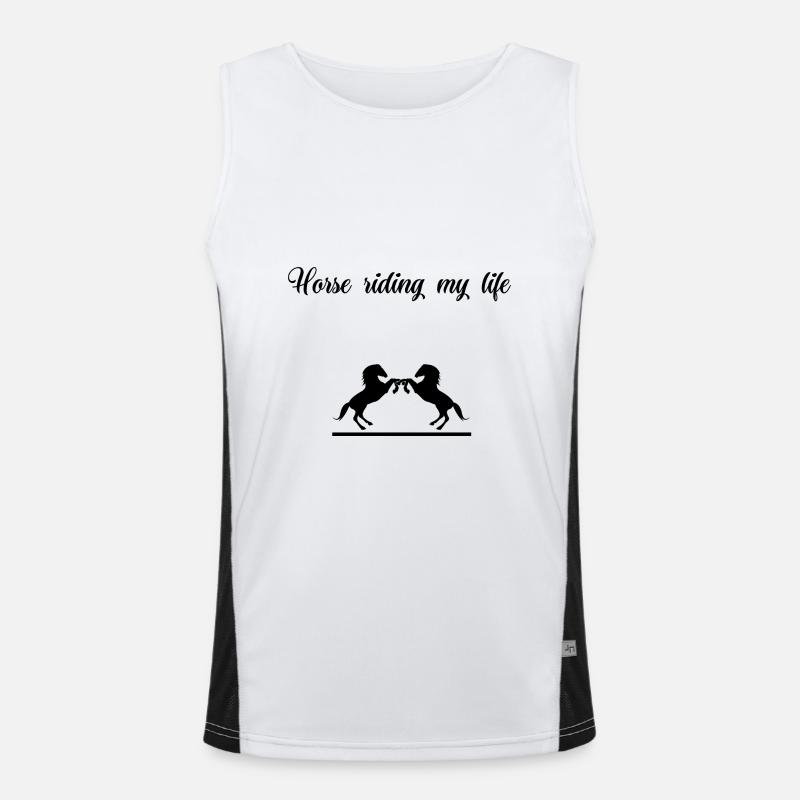 Reiten Funktionelles Kontrast-Tank Top für Männer 