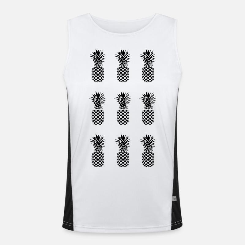AD Pineapple Pattern Mono Débardeur respirant contrasté Homme 