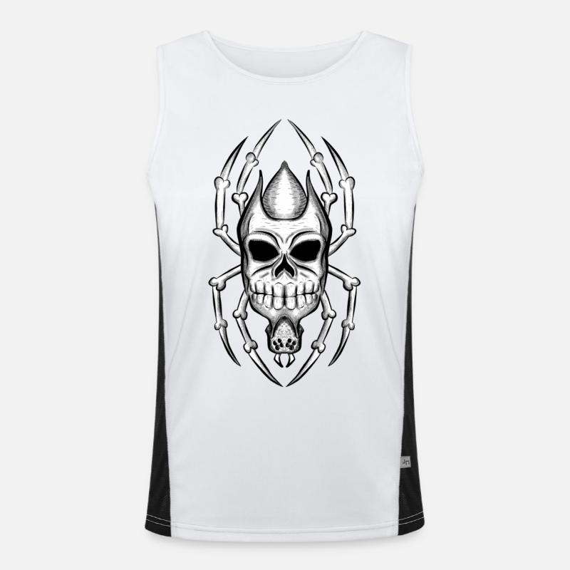 Spider Skull Men's Functional Contrast Tank Top 