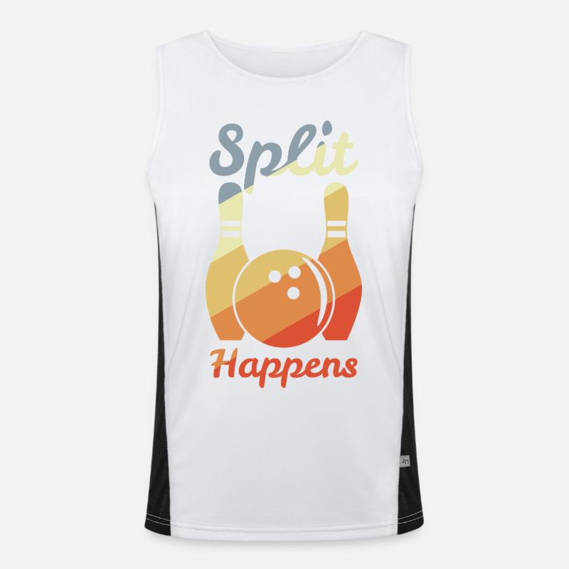 Split Happens Funktionelles Kontrast-Tank Top für Männer 