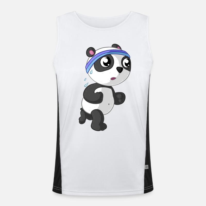 Panda de remise en forme Débardeur respirant contrasté Homme 