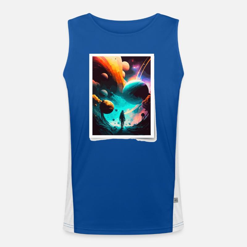 Cosmic Journey Men's Functional Contrast Tank Top 