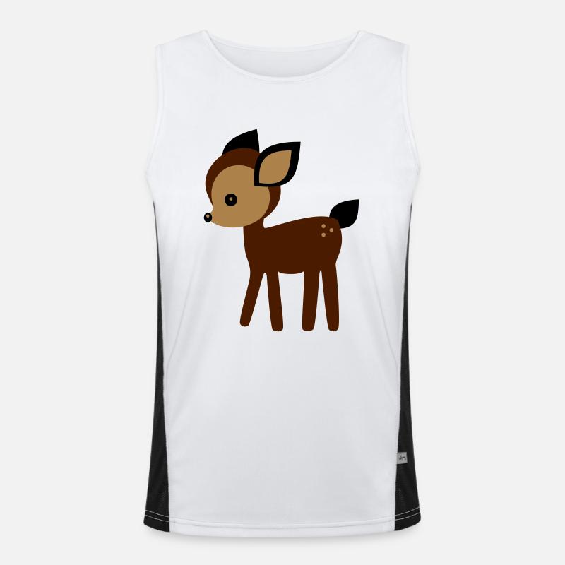 Rehkitz Funktionelles Kontrast-Tank Top für Männer 