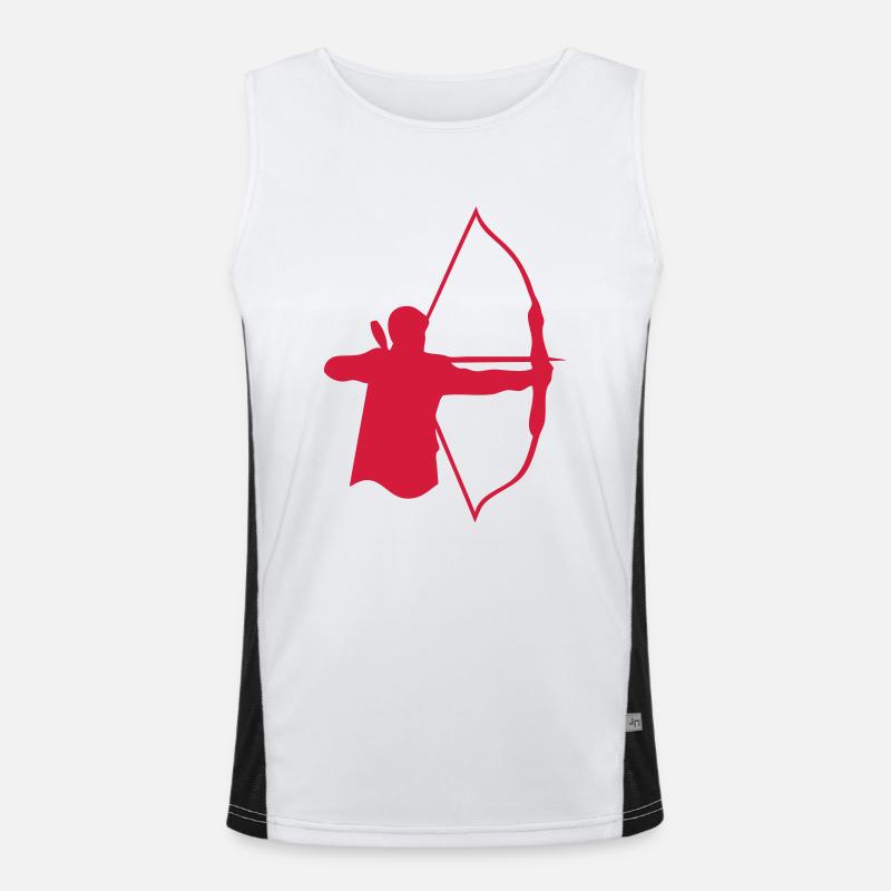 tir arc logo archery bogenschieben6 Débardeur respirant contrasté Homme 