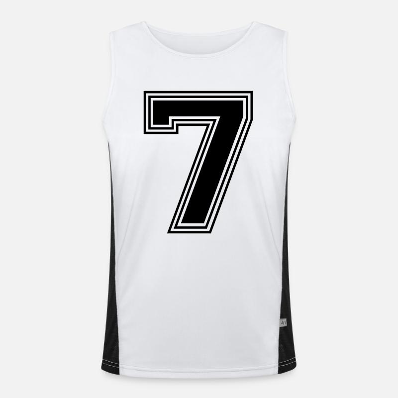 7_Nummer_7_(s31) Funktionelles Kontrast-Tank Top für Männer 
