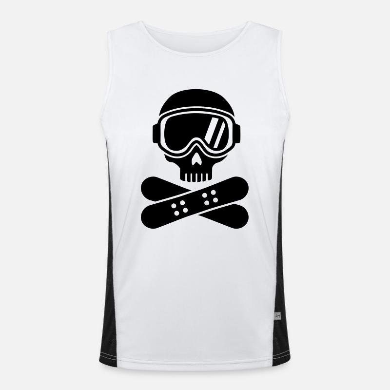 Snowboard - Men's Functional Contrast Tank Top  - white/black