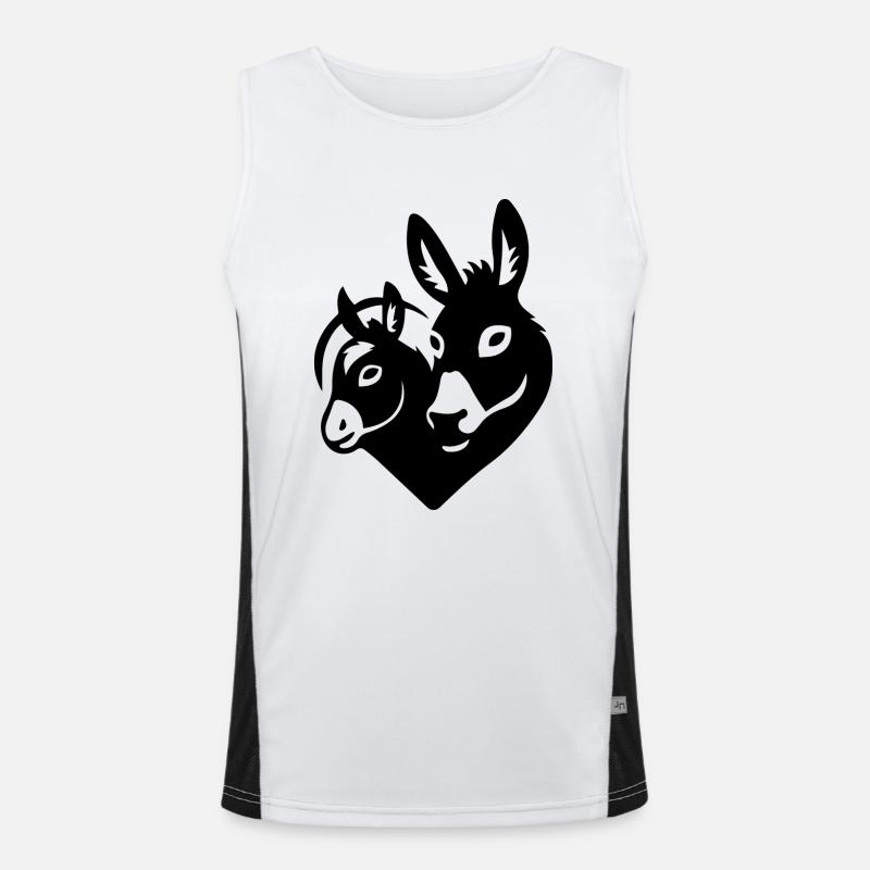 Donkey Esel Funktionelles Kontrast-Tank Top für Männer 