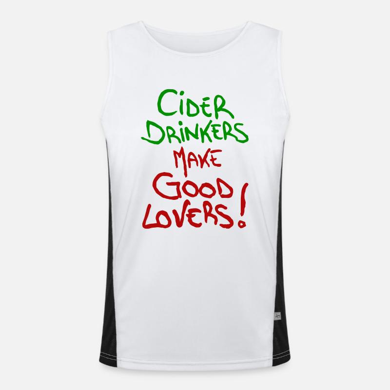Cider Drinkers make good Lovers Cider Fruit Wine Men's Functional Contrast Tank Top 
