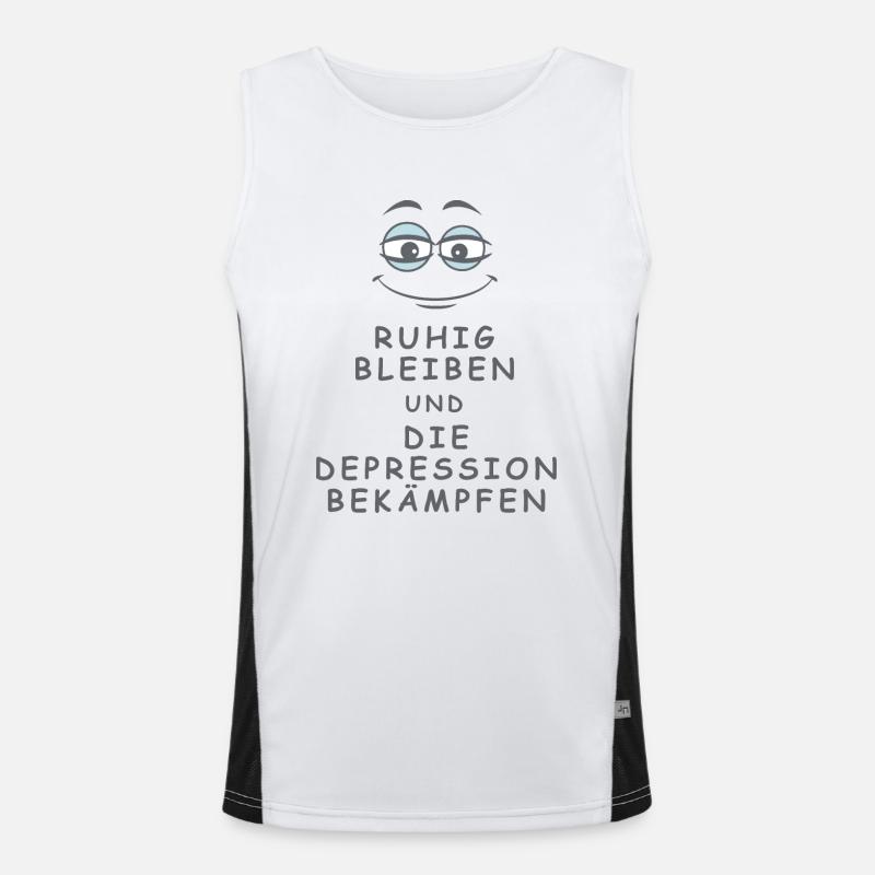 Depression bekämpfen Funktionelles Kontrast-Tank Top für Männer 