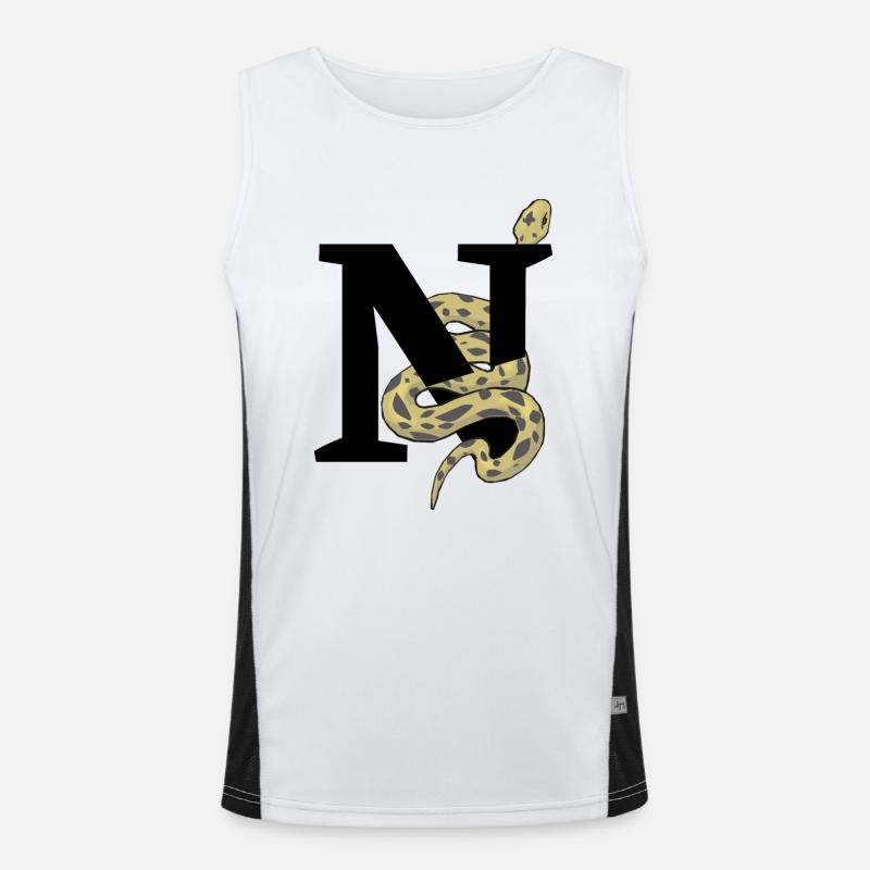 Lettre n serpent Débardeur respirant contrasté Homme 