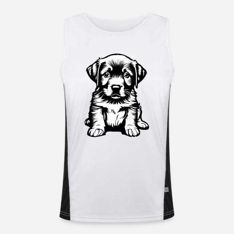 Chiot Labrador Retriever Labrador propriétaire Débardeur respirant contrasté Homme 