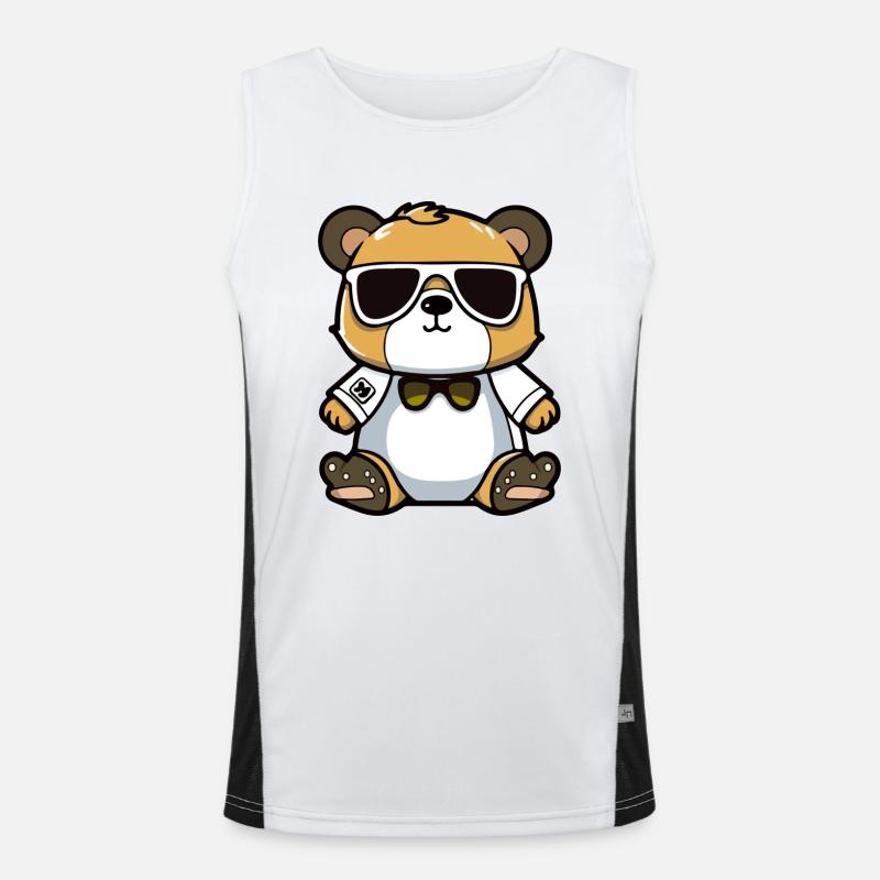 Eric der Bär Funktionelles Kontrast-Tank Top für Männer 