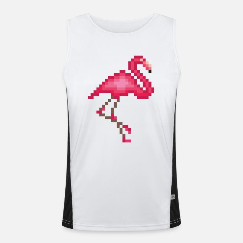 Flamingo Funktionelles Kontrast-Tank Top für Männer 