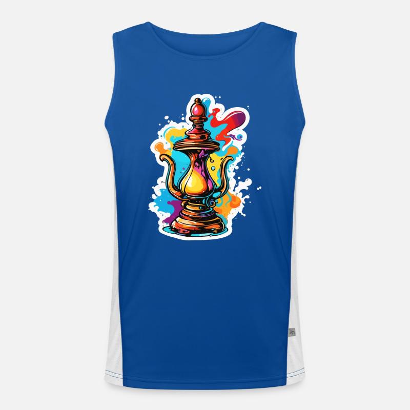 Magic Lamp / Wishes /Orient / Miracle / Genius Men's Functional Contrast Tank Top 