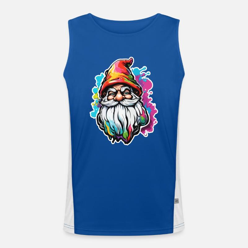 Gartenzwerg / Märchenland / Kobold / Gnom / Logo Funktionelles Kontrast-Tank Top für Männer 