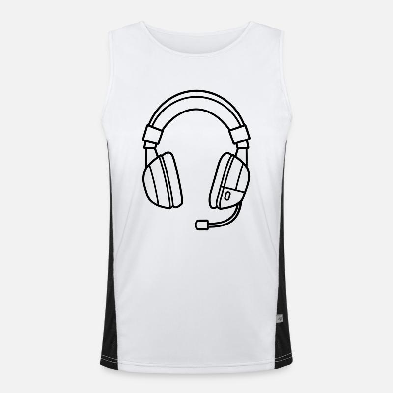 Gaming headset Men's Functional Contrast Tank Top 