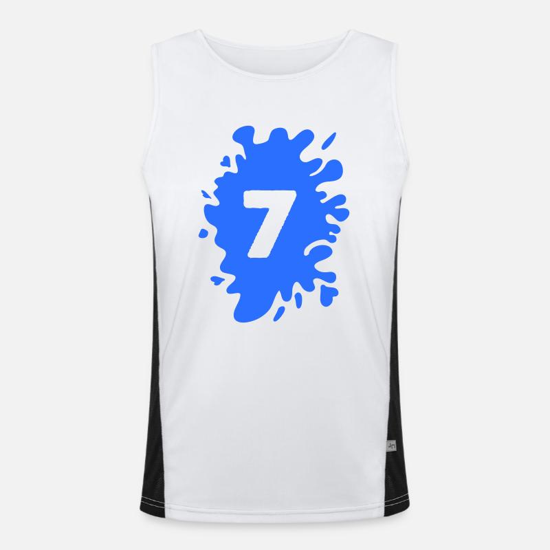 klecks 7 Funktionelles Kontrast-Tank Top für Männer 