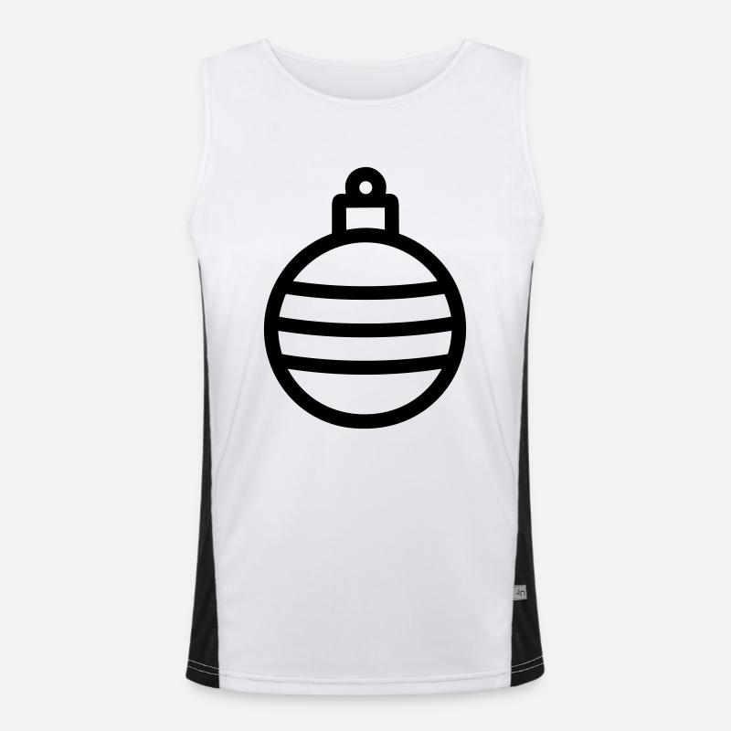 Weihnachtskugel Funktionelles Kontrast-Tank Top für Männer 