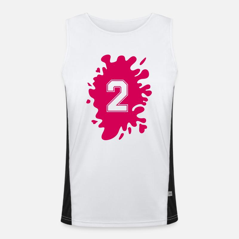 klecks 2 Funktionelles Kontrast-Tank Top für Männer 