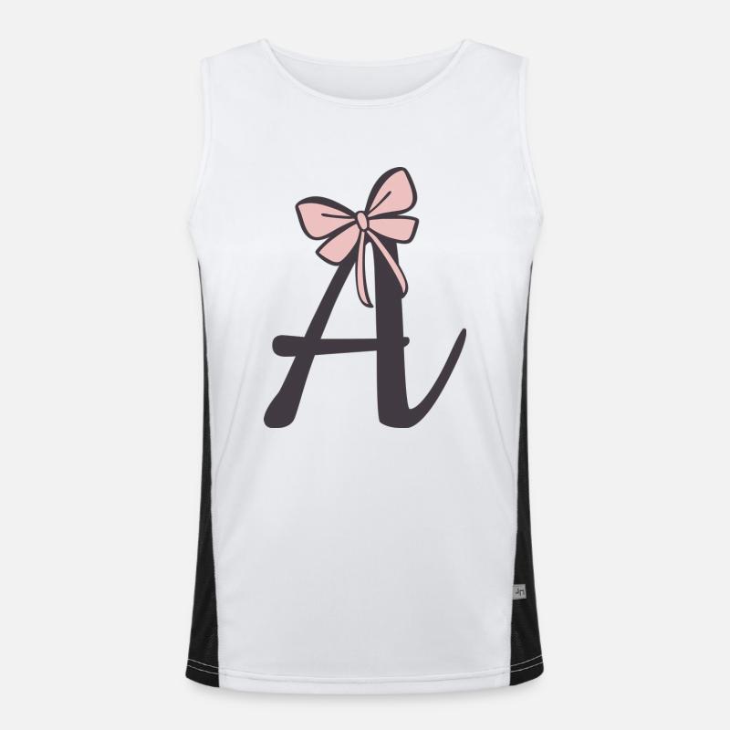 Anfangsbuchstabe A Schleifchen Funktionelles Kontrast-Tank Top für Männer 