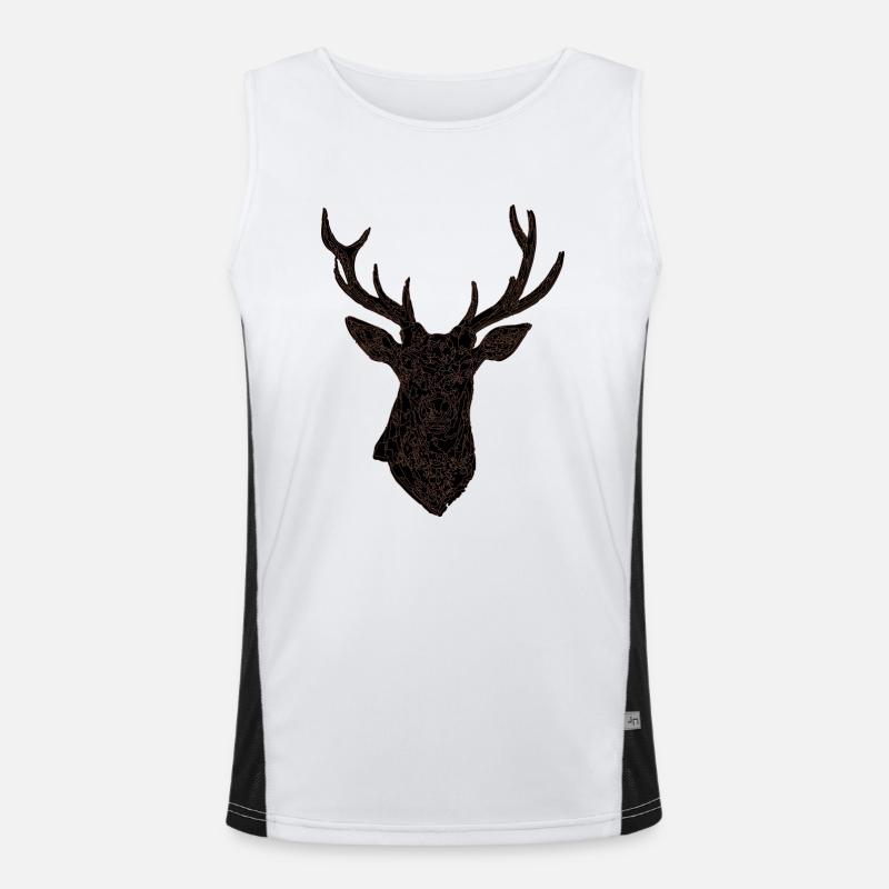 Hirsch Funktionelles Kontrast-Tank Top für Männer 