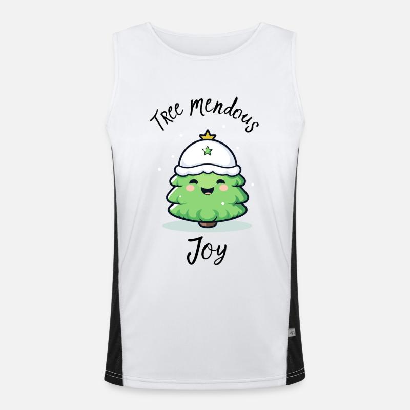 Tree Mendous Joy - Le drôle d’arbre de Noël Débardeur respirant contrasté Homme 