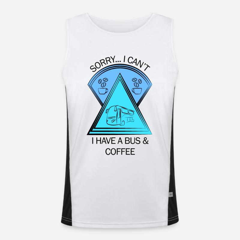 Bus Bus Driver School Bus Bus Driver Coffee Men's Functional Contrast Tank Top 