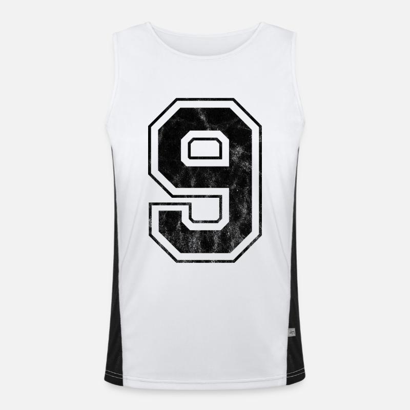 Nummer 9 Funktionelles Kontrast-Tank Top für Männer 