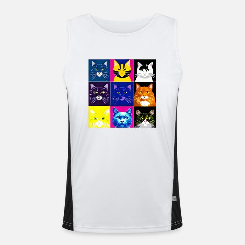 A008 Funktionelles Kontrast-Tank Top für Männer 